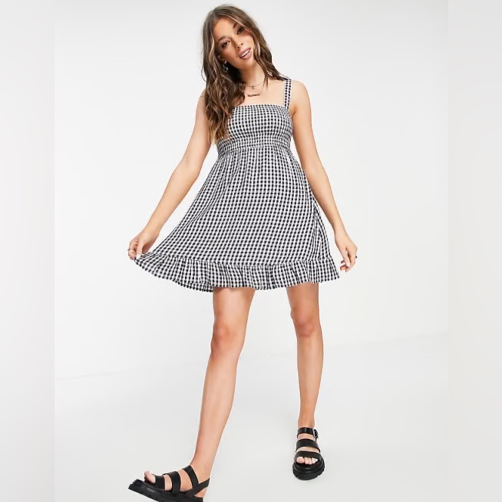 Abercrombie & Fitch Gingham Babydoll Dress